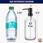 Glass Soap Dispenser With Pump  2 Pack Clear Bathroom Hand Soap Dispenser With S
