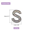 10pcs Iron On Letters Patch  5 5cm Self Adhesive Patches For Diy Bags black 