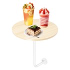 Wall-mounted Round Table With Wrought Iron Support For Coffee Shops   Bars