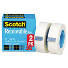 Scotch Removable Tape 811 2pk 3 4  X 1296  1  Core Transparent 2 pack 8112pk