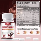 60 Capsules Nitric Oxide Booster Supplement For Vasodilation   Muscle Health