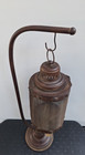 Vintage Rustic Hanging Candle Lantern On Curved Hanging Stand