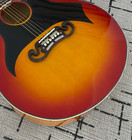 Sunburst Acoustic Guitar Solid Spruce Top Rosewood Fingerboard Bat Pattern