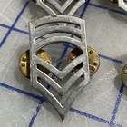 U s  Army Master Sergeant E8 Msgt  Gold Metal Rank Insignia Chevrons Lot Of Four