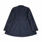 Cabi Navy Windowpane Check Tailored Peplum Blazer Jacket Workwear Career Size 6