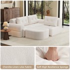 112  L-shaped Sectional Sofa Modular Cloud Couch W  Chaise  Boneless No Assembly