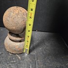 Antique Large Cast Iron Fence Post Finial Cannon Ball 4 5  Diameter Flag Pole
