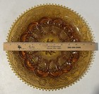 Indiana Glass Amber Deviled Egg Platter Plate 12  Vintage 12 Slots