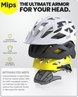 Outdoormaster Gem Mips Bike Helmet Medium White Youth Adult Cycling Removable Li