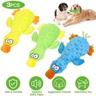 No Stuffing Crinkle Pet Dog Supplies Squeaky Toys 3pcs Duck Puppy Chewing Toys