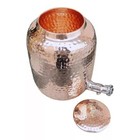 Handmade 100  Pure Copper Dispenser Water Pitcher Pot 4l 2 Glass 1 Bottle