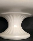 Vtg  Floraline  430 Usa Mccoy Pedestal Planter Matte White Pottery Compote   