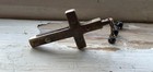 Vtg 2    Crucifix Wood Metal Made In Italy Pendant Rosary Cross Religious Catholic