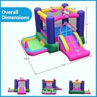 Inflatable Bounce House Kids 6-in-1 Bouncy Castle Pitching Game Blower Excluded