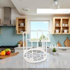 White Dinnerware Bowl Plate Racks Holder Plastic Drain Rack Dish Storage Display