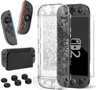 Nintendo Switch 2 Protective Case -clear Hard Shell With Grip Cover   Film Guard