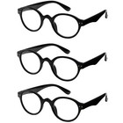 Reading Glasses 3 Pair Spring Hinge Professer Readers For Men And Women   