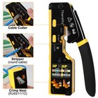 Rj45 Crimp Tool Pass Through Ethernet Crimper For Cat5e Cat6 Modular Plugs Al   