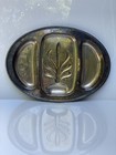Vintage Wm Rogers Silver Plate 3-meat Serving Tray Platter Large 21 x 15 25 