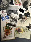 Ephemera Lot Photos Postcards Rppc Prayer Cards Stereo View Letter Antique 31pcs