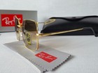 New Ray-ban Rb1971 9147 51 Square Classic Polished Gold Grad Brown Sunglasses 54