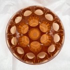 Vintage Salmon Pink 19 Hole Glass Flower Frog-large 6  Wide X 3 5  Tall Heavy
