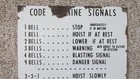 1900 s Code Of Mine Signals Underground Mining Porcelain Enamel Sign-california