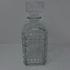 Vtg Crystal Square Decanter 9    W  Stopper   Whiskey Bourbon Wine Barware Elegant