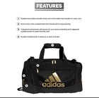 Adidas Defender Small Duffel Bag Black Gold Gym Travel Sports Nwt 20 X 11 X 11