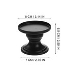 Abaodam Black Candle Holders For Pillar Candle Set Of 2  Reversible Metal Can   