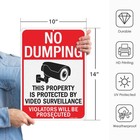 Gicnkeuz Large No Dumping Signs  14x10 Inches Inches  Red 2 Pack