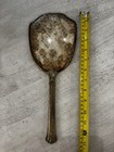 Antique Vtg Hand Held Mirror Goldtoned Floral 1950   s Art Deco Shabby Chic Vanity