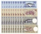 Bhutan Set 4 X 10 Sets   40 Unc 1 5 10 20 Ngultrum Mixed Year P 27 28 29 30 Nhb