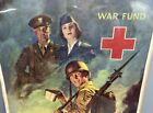 Original Wwii 1943 Poster American Red Cross War Fund  Schlaikjer Ww2 Poster