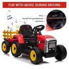 Kids Electric Ride On Tractor With Trailer 12v Battery Powered Car Toy W  Remote