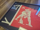 Vintage 1960s Boston Patriots Afl Full-size Mascot Soft Felt Pennant W  Framed