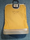  Money Bag Key Locking Canvas Leather  23    X 12 X 5   Vintage Mmf Industries 