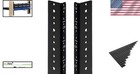 10u Vertical Rack Rail Pair Diy Kit With Hardware For Server Equipment Black