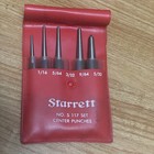 Starrett No  S 117 Center Punches 5-piece Set Round Shank S117 Usa