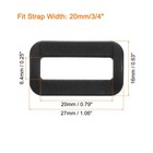 30pcs 3 4 Inch Plastic Rectangle Rings Webbing Belts Buckle Slide Loop Black