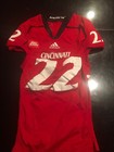 Game Worn Used Adidas Cincinnati Bearcats Football Jersey  22 Size M Poteat