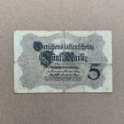Ww1 German 5 Mark Banknote Germany 1914 Wwi Currency Berlin Paper Money Note