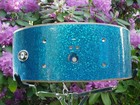 5x14 1970s Slingerland Blue Sparkle Snare Drum Shell Niles  Il  26940 Damaged