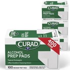 Curad Alcohol Prep Pads Swabs Wipes - 4box 400 Counts Isopropyl Wipes Thick Pad 