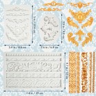 3 Packs Baroque Silicone Molds Scroll Silicone Baroque Mold Clay Molds Fondant