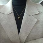 Fashion 18k Gold Plated Square Pendant Chain Necklace Womens Girl Jewelry Choker