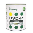 100 Smartbuy 16x Dvd-r 4 7gb White Top Non Printable Blank Recording Disc