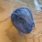 Phase Eight Blue Sinamay Fascinator Hat With Feathers Wedding Guest Tea Party