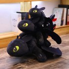 Toothless Dragon Plush Toy     Soft Stuffed Animal  14    24   Black Or White 