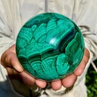 2 18lb Rare Natural Malachite Quartz Hand Carved Sphere Crystal Healing Gem Ball